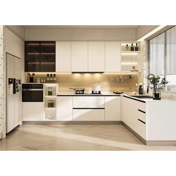 Quality 18mm  Kitchen Cabinets white Modern Farmhouse  Island With Cupboards wholesale