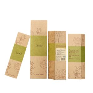 Custom Printed Cosmetic Boxes Recycle Kraft Paper , Essential Oil Packaging Box