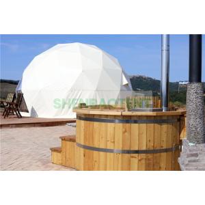 China 8mGlamping Dome Tent House Resort Tent Big Transparent Window With Flooring on sale