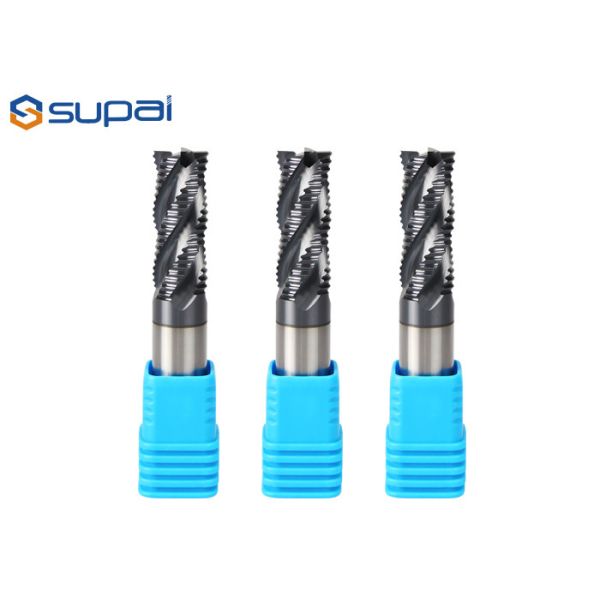 Quality Solid Carbide Roughing End Mill  3/4Flute Lathe Cutting Tools Black Coating wholesale