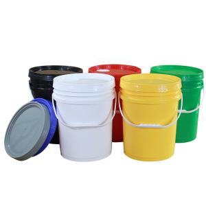 5 Gallon Round Plastic Bucket With Lid For Glue Images Included Plastic Material