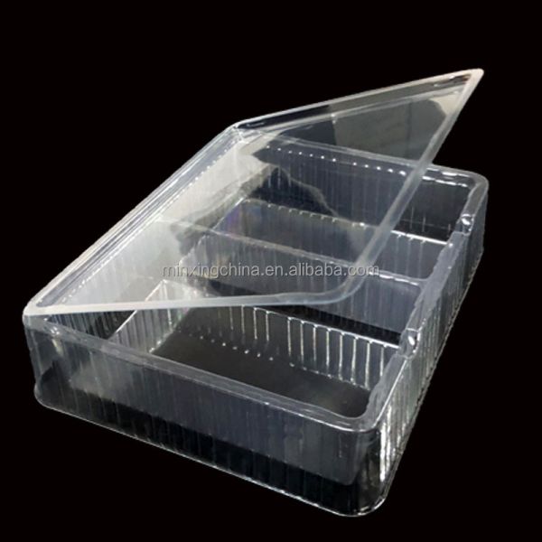 Clear PET Hinged Plastic Packaging Clamshell Blister for False Nails ISO9001 Approved