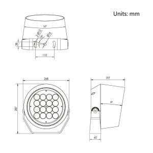 100W 150W High Performance Outdoor LED Flood Light with U-Type Bracket 120LM/W
