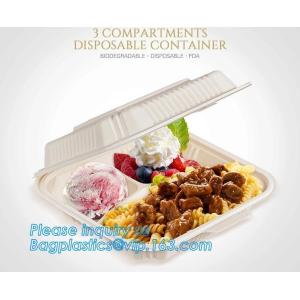 Disposable corn starch bento lunch box takeaway food container,take away box PLA