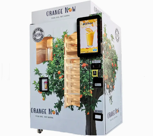 Quality CE Indoor Fruit Juice Vending Machine / Freshly Squeezed Orange Juice Machine wholesale