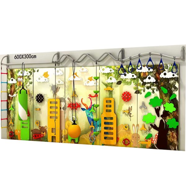 Indoor Kids Climbing Wall Training Shelf with 5-10 Passenger Capacity PE