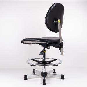 High Bench Height ESD Task Chair Lumbar Support Tilt Adjustment Back And Seat
