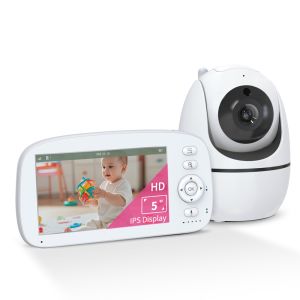 HD Baby Monitor with Temperature Monitoring Eco Mode and Customizable Color for