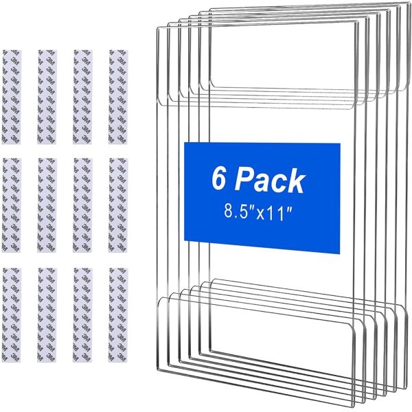 Quality 8.5 x 11 Slatwall  Hanging Sign Holder Acrylic Card Display Stands wholesale