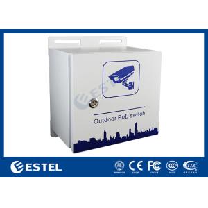 IP55 Outdoor PoE Switch Pole Mount Weatherproof Enclosure For Surveillance