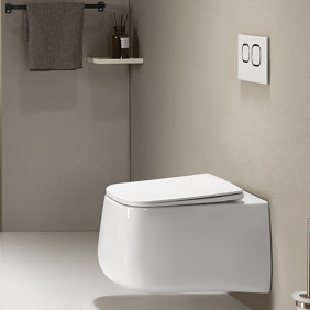 China Bathroom Wall Mounted Toilet Ceramic Sanitary Ware With UF Toilet Seat on sale