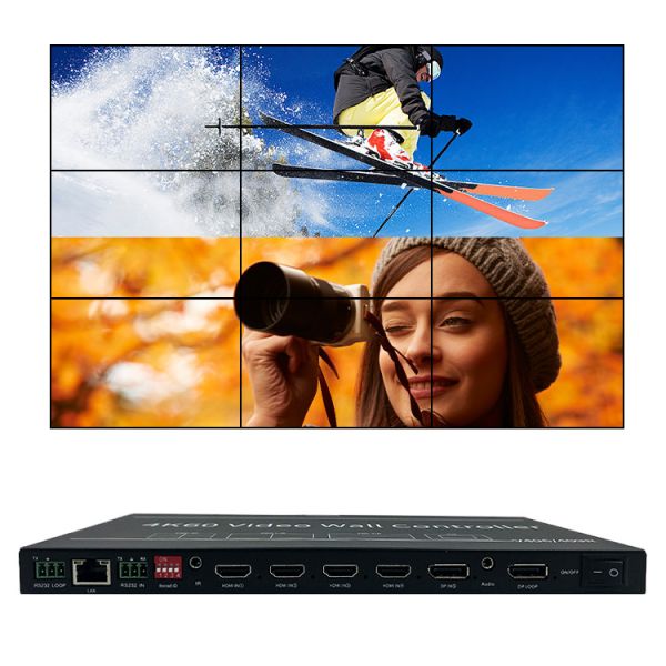4K60 Video Wall Controller with Full Screen Rotation and Infrared Remote Control