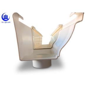 Cheap White PVC Rain Gutters Pipes And Rian Collector For Roof Drainage System for sale