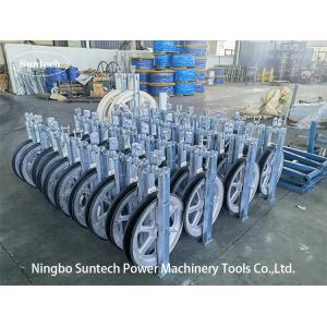 Construction Works Stringing Power Conductor Cable Pulley Block