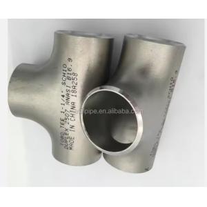 ASME B 16.9 Stainless Steel Butt Weld Equal ASME A403 WP 304 Pipe Fitting Tee