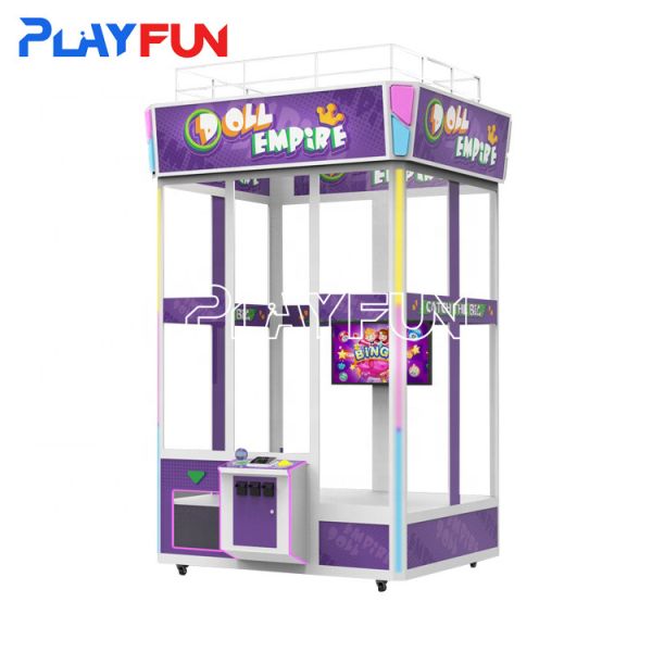 shopping mall big crane claw machine stuffed plush toy catcher grab arcade coin