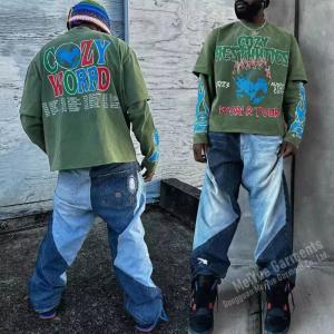 Custom Print Logo Graphic Tee Top Screen Printed Heavy Cotton Double Layer