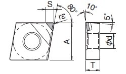 CNMM DNMM TNMM Lathe Tool Inserts PCD Turning Inserts High Drilling Efficiency