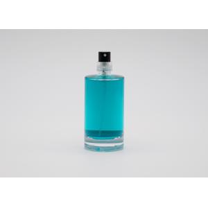 Round Shape Glass Perfume Spray Bottles 50ml With Black Snap On Perfume Pump