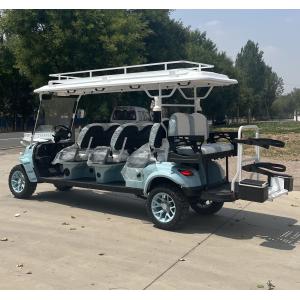 China 5KW AC Motor 14 Inch Off-Road Tires 8 Seater Golf Cart Luxury Seats With Front Bumper And Lithium Battery on sale