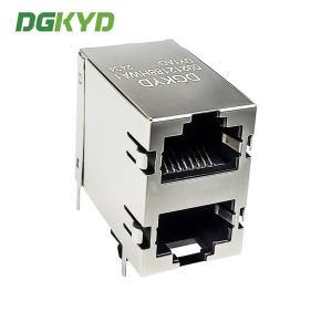 RJ45 Multi Port Shielded Connector Without Light Strip Shielding Stacked Type