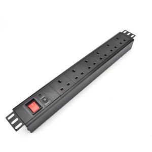 6 Way UK Type PDU Extension Socket With On/Off Switch, Overload Protector
