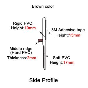 Co - Extruded Brown Pvc Door Bottom Seal With 3M Self - Adhesive Tape Garage