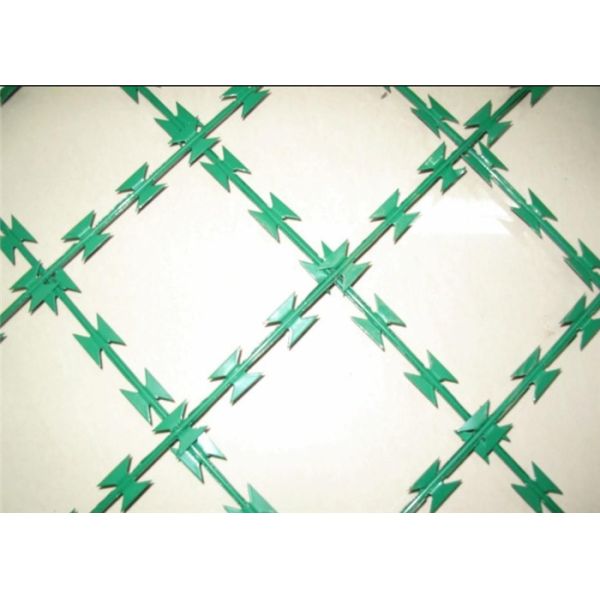 Quality PVC Coated High Security Razor Wire Fence , Razor Blade Barbed Wire For Protection wholesale