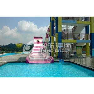 Custom Water Slides , Amusement Park Boomerang Aqua Slide For 2 People in Gaint