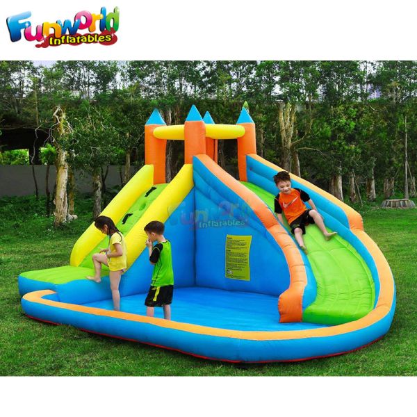 Fire - Retardant Backyard 0.55mm Outdoor Inflatable Water Slides