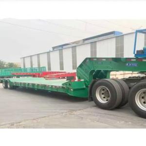 Front Loading Lowboy Trailer 4 axle 120ton Detachable Gooseneck Hydraulic