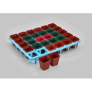 SQUARE DEEP NURSERY POTS plants black,red,green plastic Landmark 4 sizes
