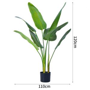 China 120cm Artificial Landscape Trees Traveller'S Palm PE Leaves Real Touch Potted Floor Plants on sale