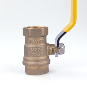 TMOK Female And Female BSP Thread Brass Ball Valve With Yellow Handle