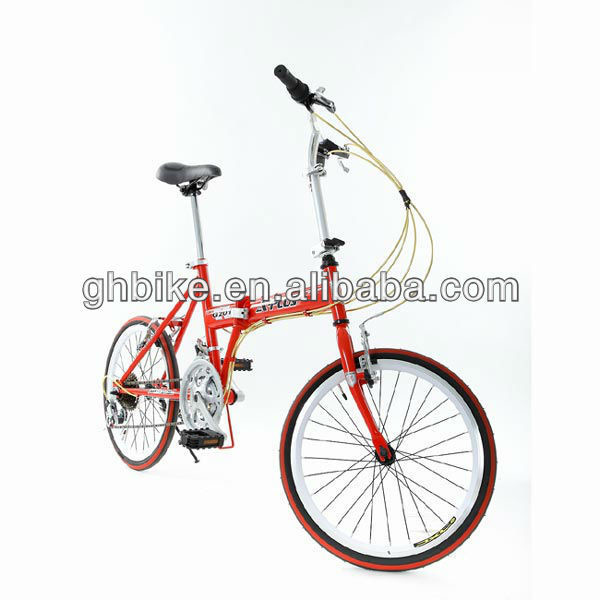 CPSC Certificate 20 Inch Red Color Folding Frame Foldable Bicycle with 26*2.125