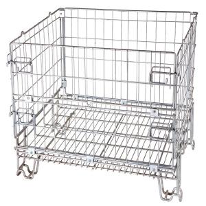 Cheap Logistics Wire Mesh Crate 4 Layers Stackable Space Saving High Visibility for sale
