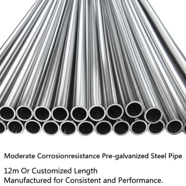Moderate Corrosionresistance Pre-galvanized Steel Pipe 12m Or Customized Length