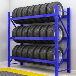Cheap Light Duty Racking System Metal Shelving Stacking Movable Tube Metal Steel Truck Tire Post Tyre Stillage for sale