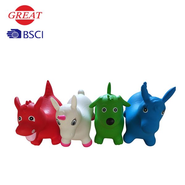 PVC Bouncy Animal Hopper For 3 Ages Kids Bouncy Jumping 1200-1500g