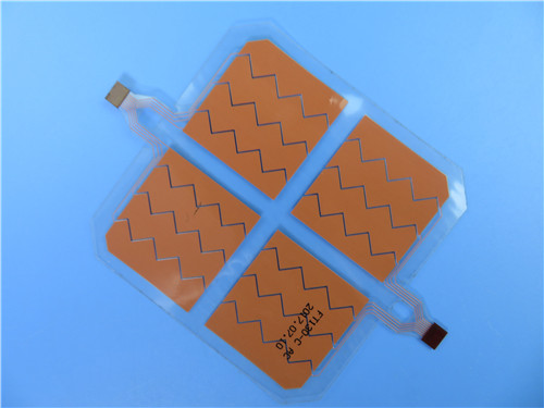 Double Layer Flexible PCB Built On Transparent PET with Immersion Gold and PI