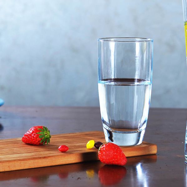 Quality Stackable 13oz Water Drinking Glass With Machine Blowing Wide Mouth wholesale