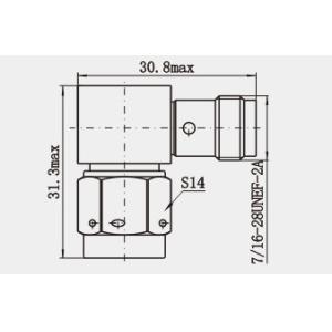TNC Right Angle Male to Female RF Connector Adapter for Communication