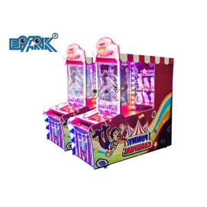 Coin Operated Ticket Game Machine Funny Carnival Hit The Clowns Toss Ball
