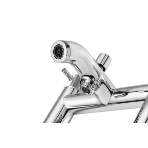 Double Handle Bath Shower Faucet luxurious polished chrome finish T9681