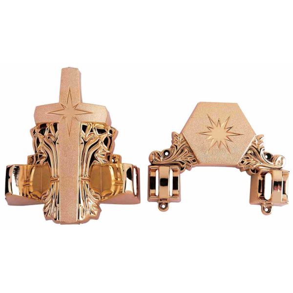 Quality Trustable Casket Hardware Supplier Coffin Corner 12# B In Copper Color And PP Plastic With Steel Pipe wholesale