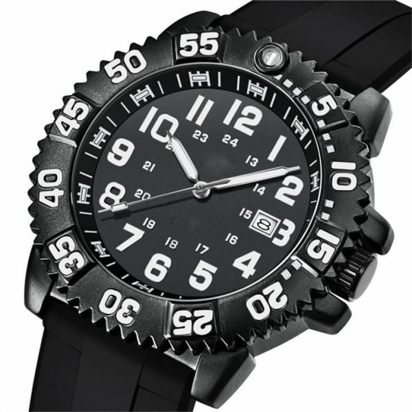 Silicone Strap Sport Chronograph Watch Pin Buckle Men'S Digital Watch With Large Numbers