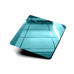 China Custom Decorative Stainless Steel Plate AISI Gold Blue Super Mirror 8K Finish Stainless Steel Sheet on sale