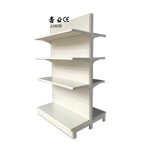 Factory Custom size color White double-sided metalicas para local gondola shelf