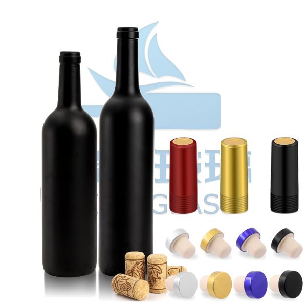 Quality 750ml Empty Round Amber Green Clear Champagne Sparkling Wine Glass Bottles with Cork Lid wholesale