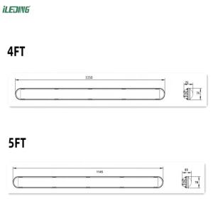 Commercial LED vapor tight 18W 4Ft with Waterproof IP66 Rating and Dimmer